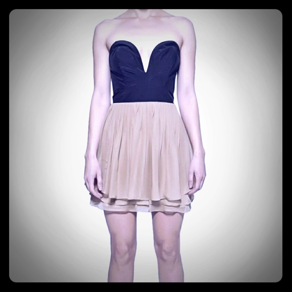 Anille josie silk strapless dress